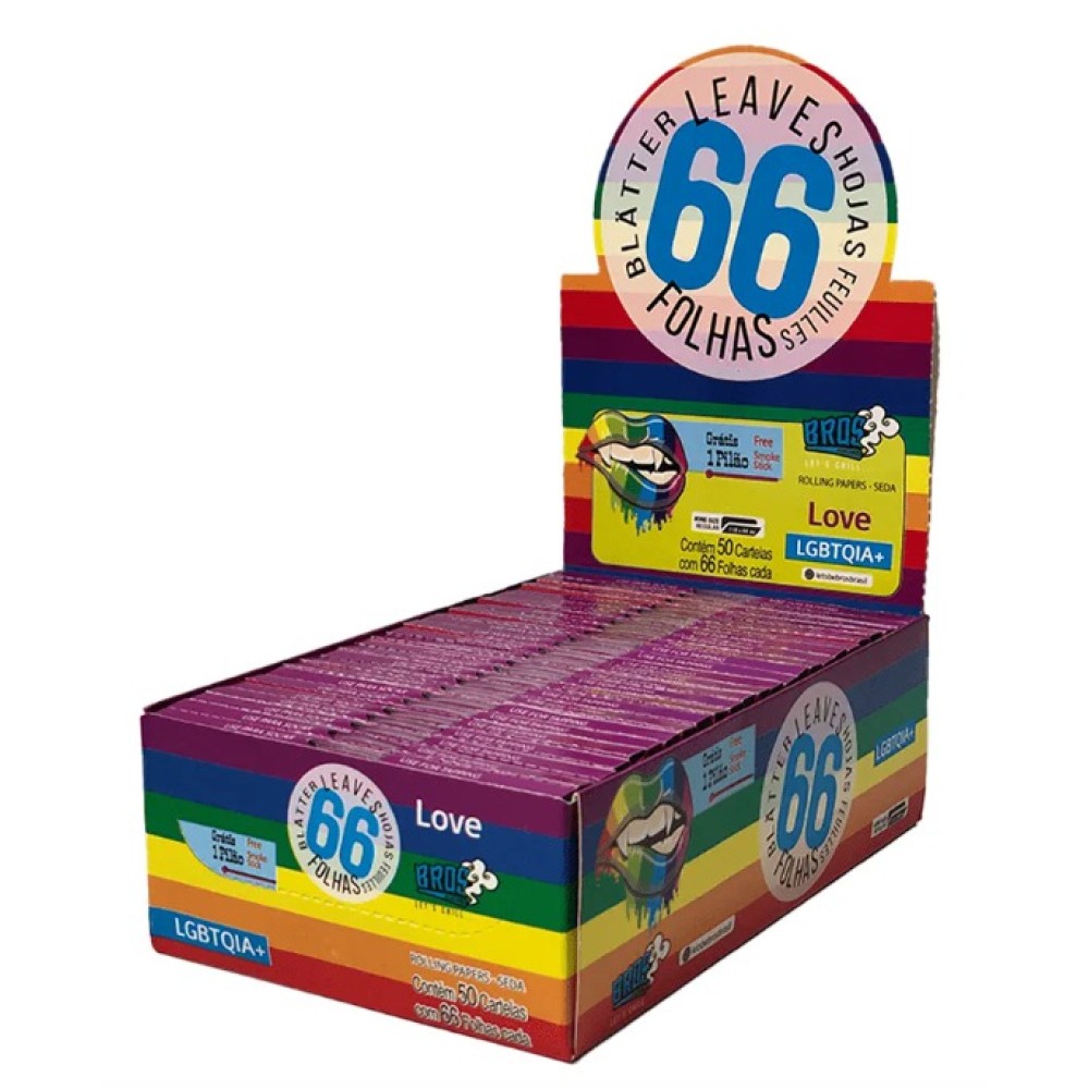 SEDA BROS LOVE LGBTQIA+ KING SIZE caixa com 50 livretos
